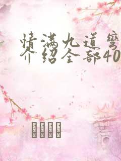 情满九道弯剧情介绍全部40集