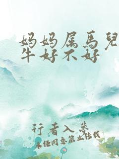 妈妈属马儿子属牛好不好