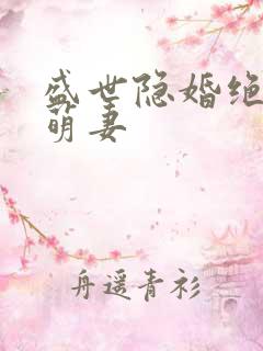 盛世隐婚绝宠小萌妻