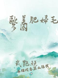 欧美肥妇毛多水多国