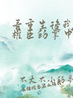看重生后我成了权臣的掌中娇