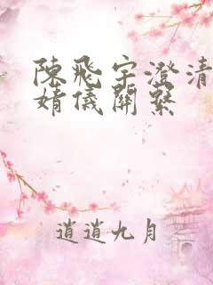陈飞宇澄清和张婧仪关系
