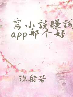 写小说赚钱软件app哪个好