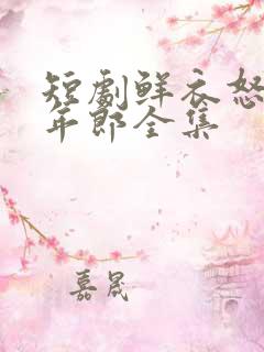 短剧鲜衣怒马少年郎全集