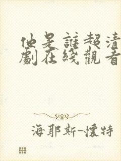 他是谁超清电视剧在线观看全集免费