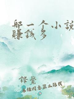 哪一个小说软件赚钱多