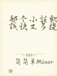 那个小说软件赚钱快又多提现快
