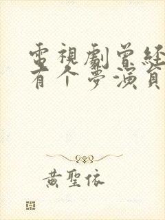 电视剧曾经与你有个梦演员表