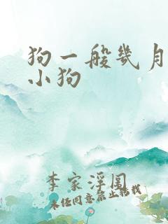狗一般几月份生小狗