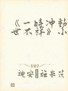《一时冲动,七世不祥》小说
