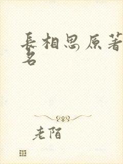 长相思原著小说名