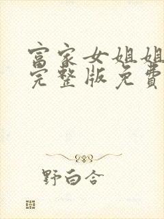 富家女姐姐韩漫完整版免费看