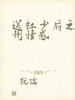 送杜少府之任蜀州情感