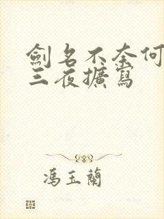 剑名不奈何三天三夜扩写