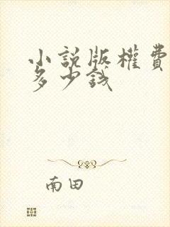 小说版权费一般多少钱