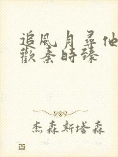追风月寻他宋清欢秦时臻