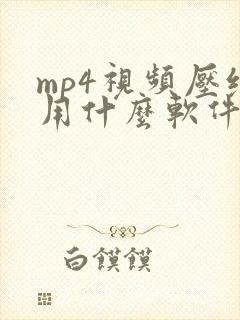 mp4视频压缩用什么软件