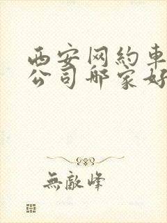 西安网约车租赁公司哪家好