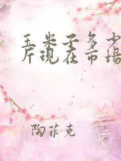 玉米子多少钱一斤现在市场价