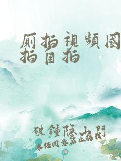 厕拍视频国产偷拍自拍