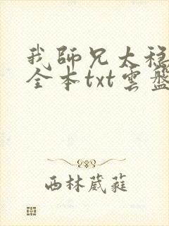 我师兄太稳健了全本txt云盘下载