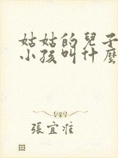 姑姑的儿子我的小孩叫什么