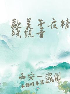 欧美午夜精品在线观看