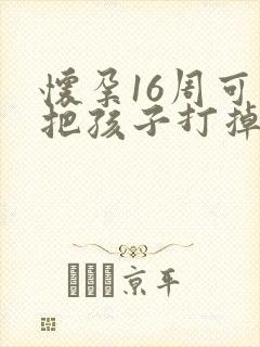 怀孕16周可以把孩子打掉吗