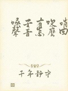 嗓子有吹哨子的声音怎么回事