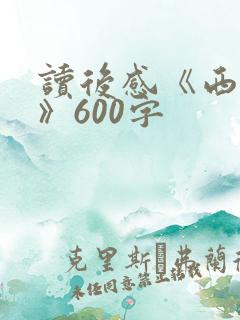 读后感《西游记》600字