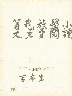 等我放学小说全文免费阅读