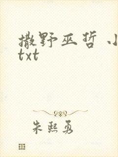 撒野巫哲 小说txt