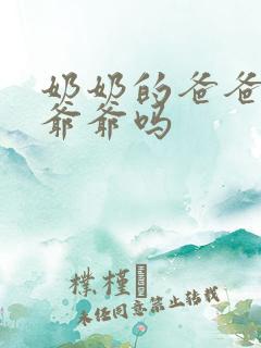 奶奶的爸爸叫太爷爷吗