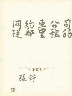 网约车公司的车从哪里租的
