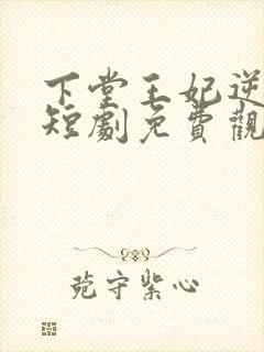 下堂王妃逆袭记短剧免费观看全集