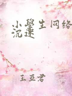 小学生网络游戏沉迷