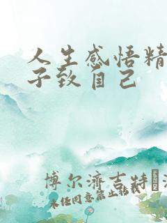 人生感悟精辟句子致自己