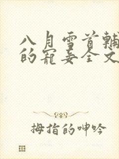 八月雪首辅大人的宠妾全文免费阅读