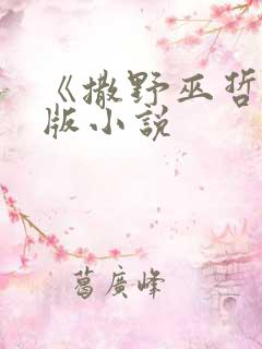 《撒野巫哲》正版小说