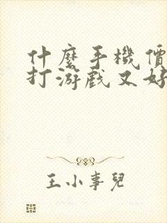 什么手机价格低打游戏又好