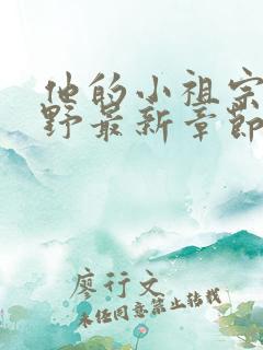 他的小祖宗甜又野最新章节