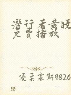 潜行者黄晓明版免费播放