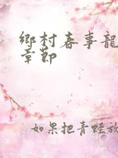 乡村春事龙小宝章节