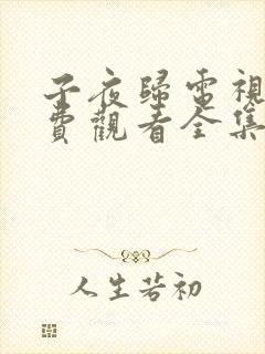 子夜归电视剧免费观看全集高清24