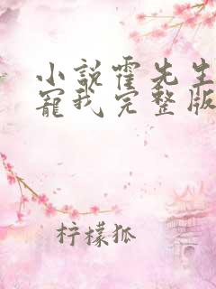 小说霍先生乖乖宠我完整版