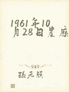 1961年10月28日农历生辰八字 1961年10月28日农历生辰八字