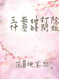 玉米地打除草剂什么时间效果最好