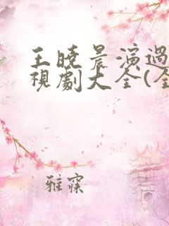 王晓晨演过的电视剧大全(全部)