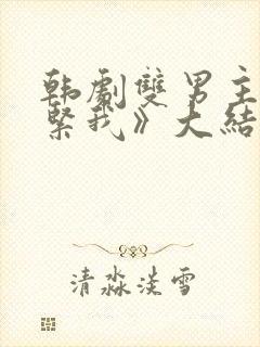 韩剧双男主《抱紧我》大结局