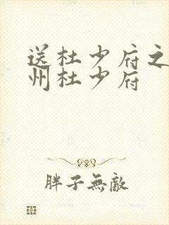 送杜少府之任蜀州杜少府